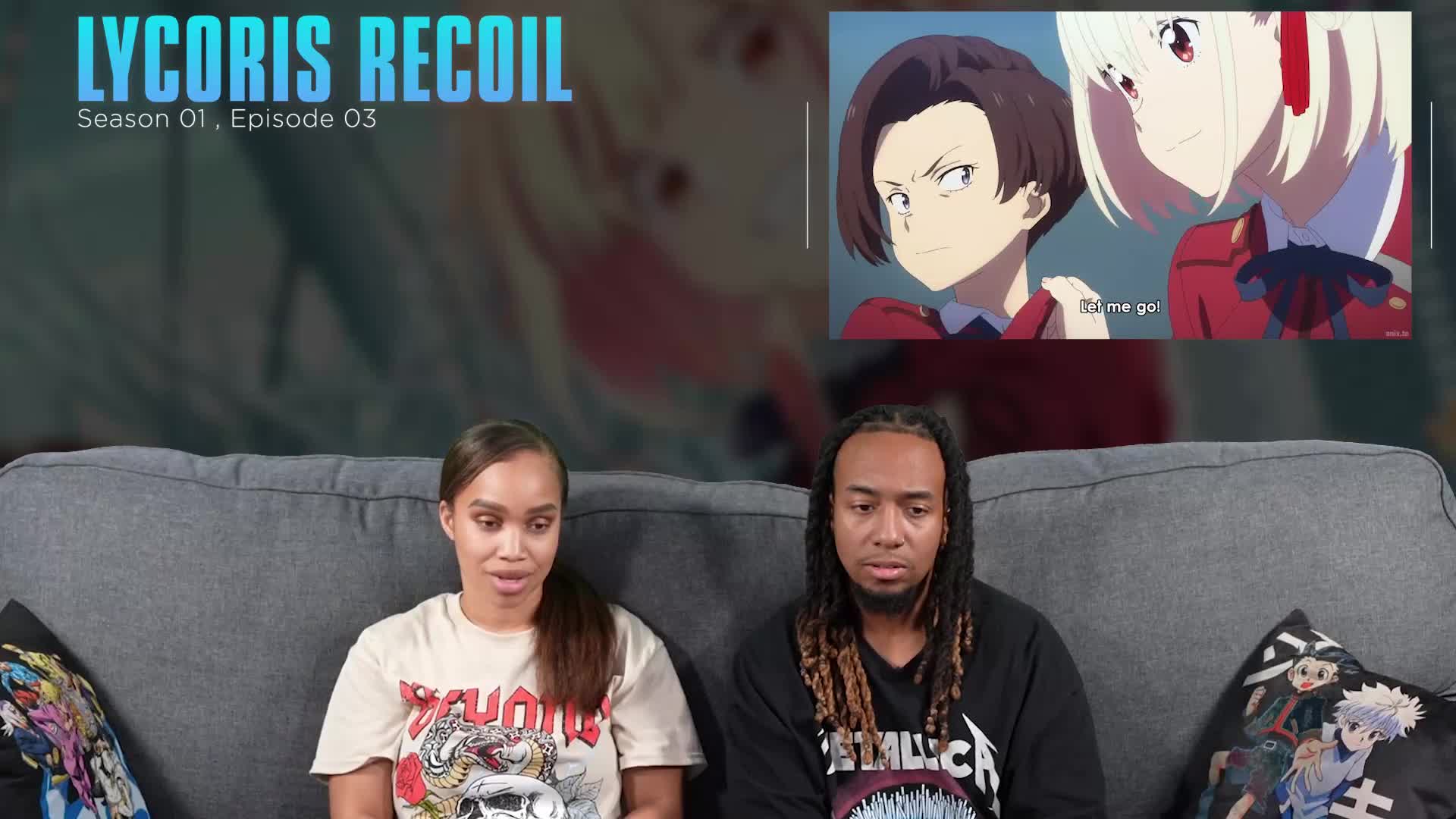 Lycoris Recoil Ep 3 Full Reaction - fc89e2b2770550d7c53f29c78529d535
