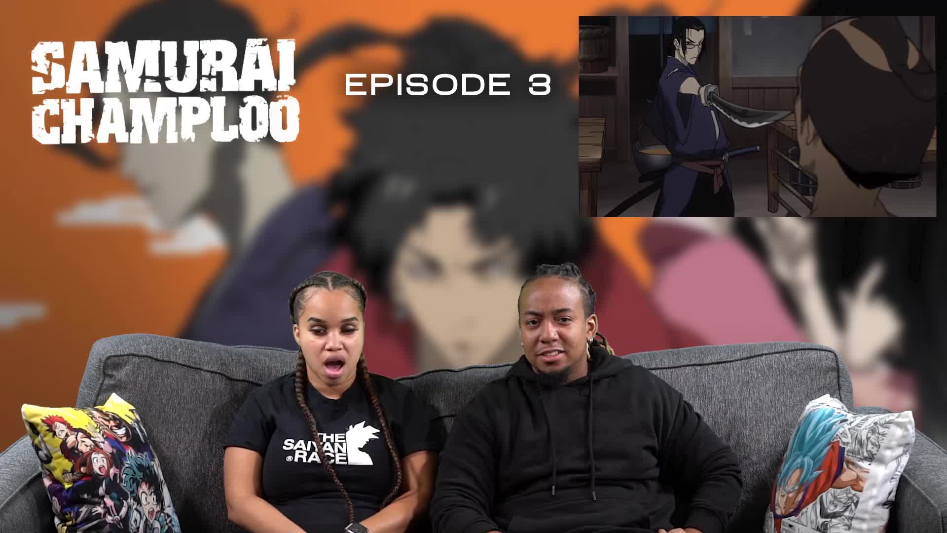 Hellhounds For Hire Pt 1 Samurai Champloo Ep 3 Full Reaction - c250ab209fd26a9670fcb97836781cd8