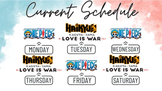 Haylo & Kiss Current Patreon Schedule - Mon 1920 x 1080 px 1