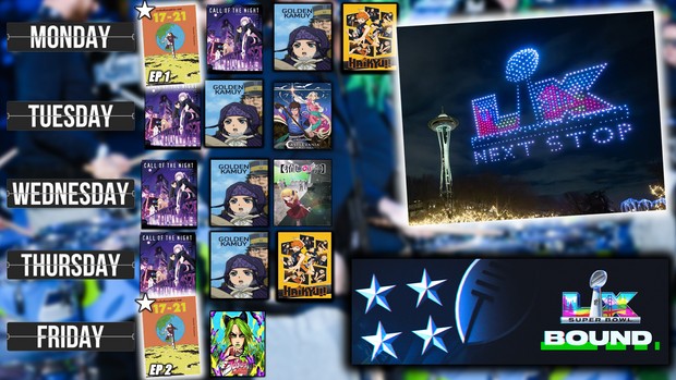 Anime Schedule 2/2 - 2/6 - Patreon Schedule 2 2