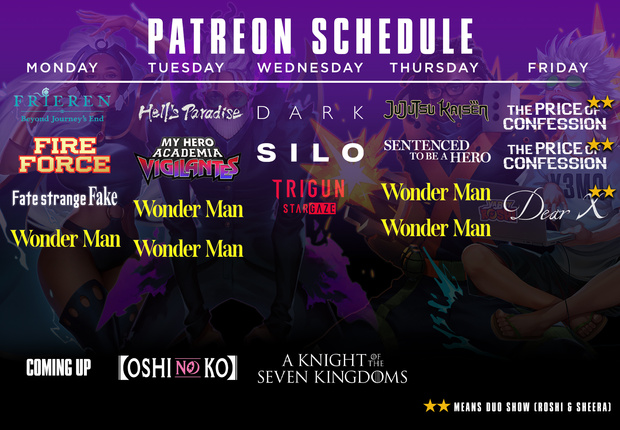 This Weeks Schedule - SCHEDULE tentativeXL 4 1